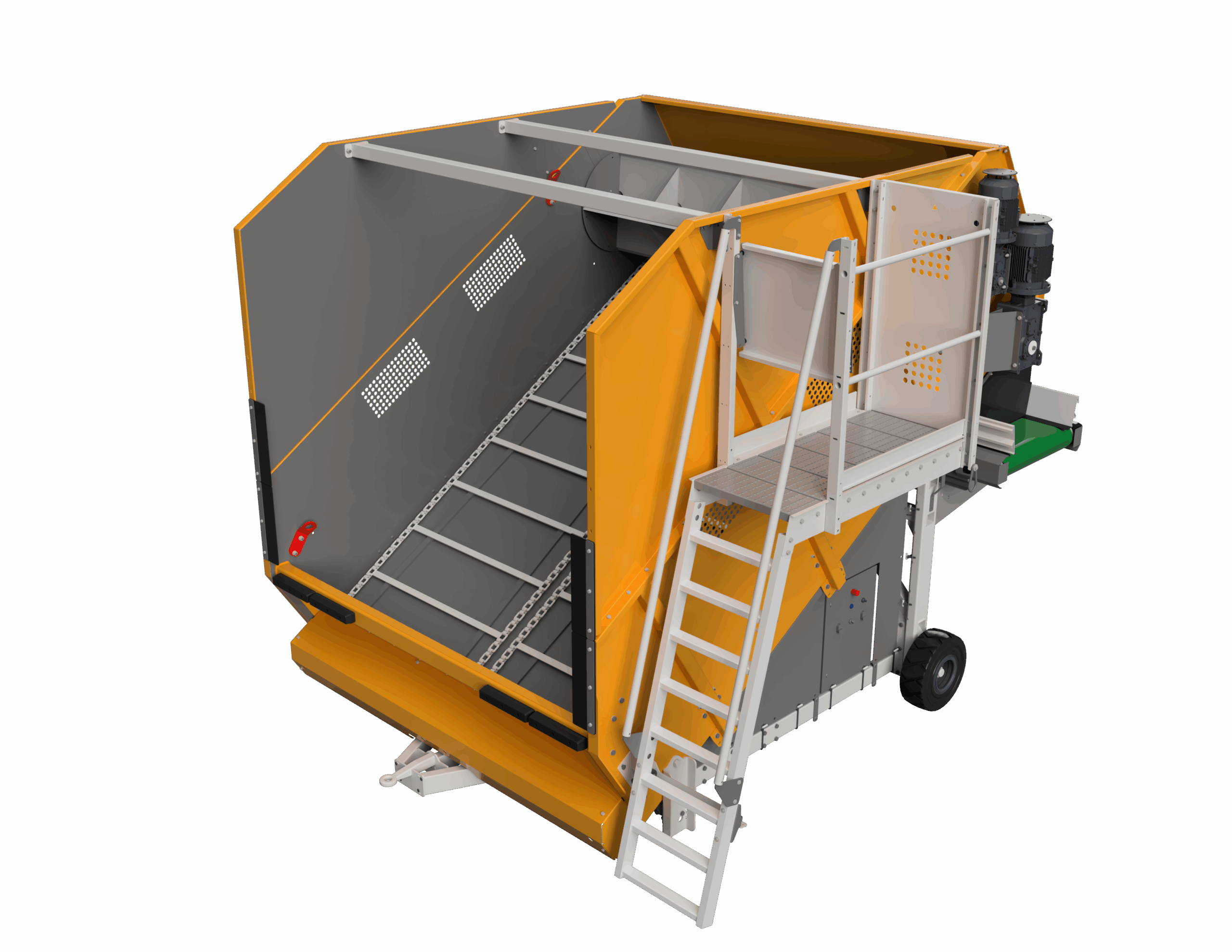 Champignon compost hopper