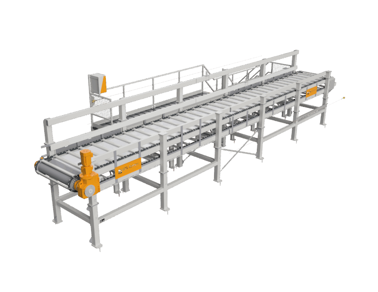 Strobalen transportband composteren