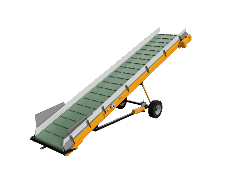 Leegmaakband voor het verwijderen en transporteren van champost